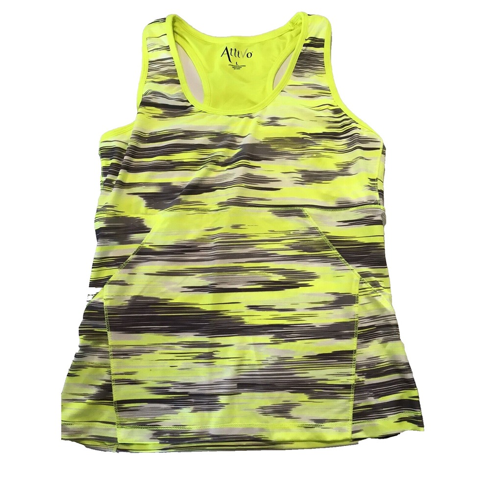 womens green attivo active wear tank‎ top size L